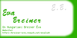 eva breiner business card