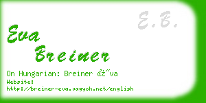 eva breiner business card